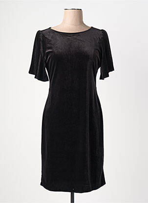 Robe mi-longue manches courtes manches courtes noir LA PETITE ETOILE femme