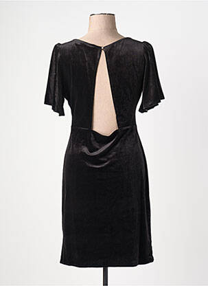 Robe mi-longue manches courtes manches courtes noir LA PETITE ETOILE femme