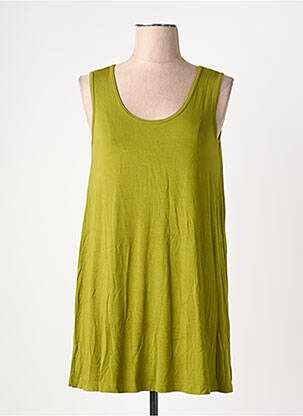 Tunique manches longues col rond vert BY BASICS femme