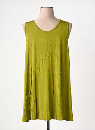 Tunique manches longues col rond vert BY BASICS femme