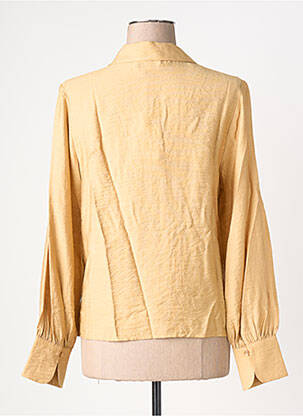 Chemisier coupe droite manches longues beige SURKANA femme