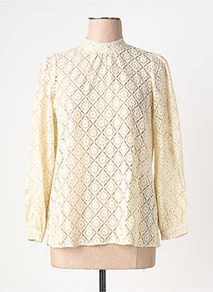 Blouse col rond manches longues beige KING LOUIE femme