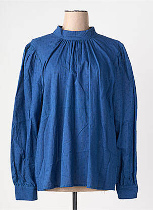 Blouse manches longues manches longues bleu EMILYANDFIN femme