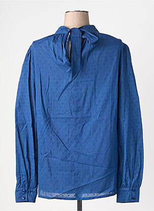 Blouse manches longues manches longues bleu EMILYANDFIN femme