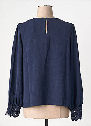 Blouse col rond manches longues bleu LA PETITE ETOILE femme