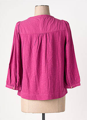 Blouse col rond manches longues rose WHITE STUFF femme