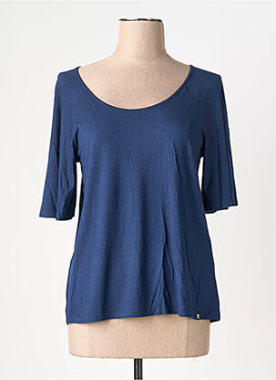 T-shirt col rond manches courtes bleu BLUTSGESCHWISTER femme