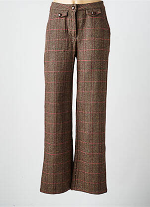 Pantalon chino tissage popeline taille normale marron LA PETITE ETOILE femme