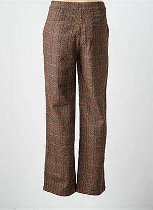 Pantalon chino tissage popeline taille normale marron LA PETITE ETOILE femme