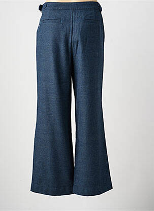 Pantalon droit fermeture zippée sous rabat boutonné taille normale bleu WHITE STUFF femme