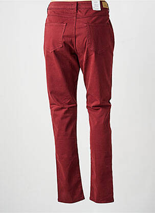 Pantalon slim tissage popeline taille normale rouge KANOPE femme