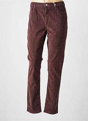 Pantalon slim stretch taille normale marron KANOPE femme