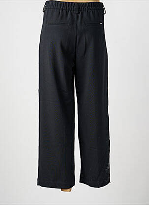 Pantalon droit tissage popeline taille normale noir KANOPE femme