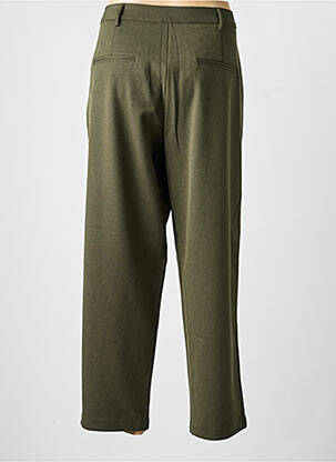Pantalon chino tissage popeline taille normale vert SURKANA femme
