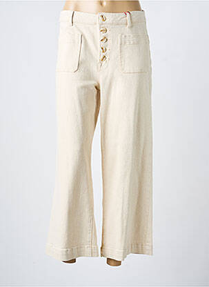 Jeans coupe droite taille normale taille normale beige LA PETITE ETOILE femme