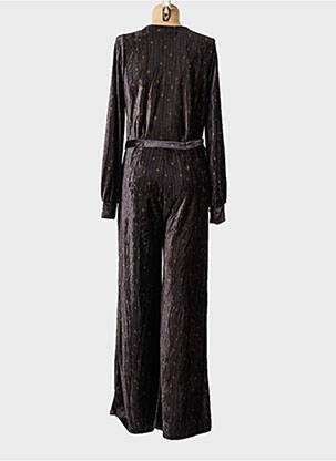 Combi-pantalon col cache-coeur manches longues noir KING LOUIE femme