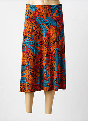 Jupe longue imprimé fantaisie bleu SURKANA femme