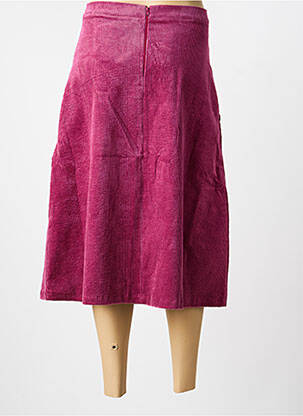 Jupe longue coupe évasée violet MARGOT femme