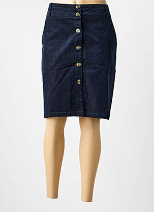 Jupe mi-longue coupe droite bleu MOUSQUETON femme
