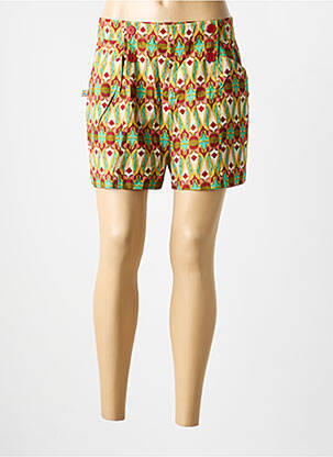 Short coupe droite vert KALI YOG femme
