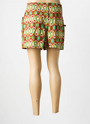 Short coupe droite vert KALI YOG femme