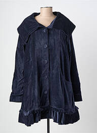 Manteau court coupe droite sans capuche bleu RHUM RAISIN femme