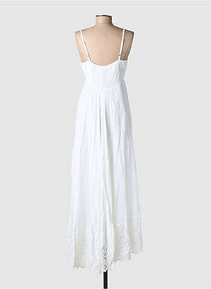 Robe longue coupe cintrée fines bretelles blanc RHUM RAISIN femme