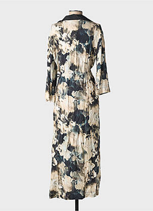 Robe longue imprimé fantaisie manches 3/4 noir RHUM RAISIN femme