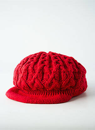Casquette visière souple rouge SEEBERGER femme