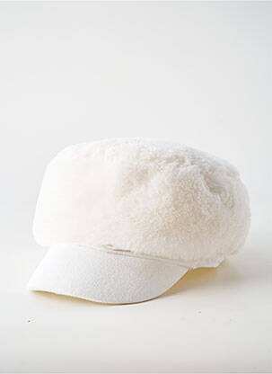 Casquette tissage polaire blanc SEEBERGER femme