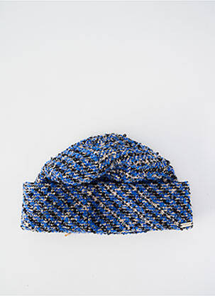 Bonnet doublure bleu SEEBERGER unisexe