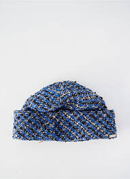 Bonnet doublure bleu SEEBERGER unisexe