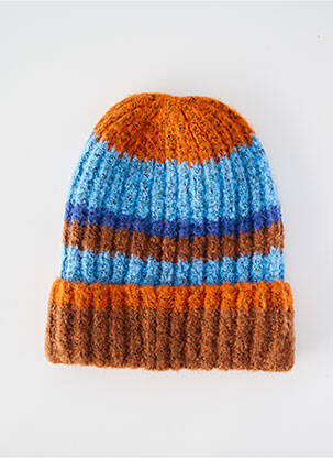 Bonnet maille tricot marron SURKANA femme