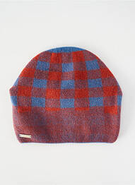 Bonnet maille fine bleu SEEBERGER homme