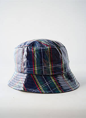 Chapeau doublure textile bleu PALME femme