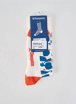 Chaussettes imprimé fantaisie bleu MOUSQUETON femme