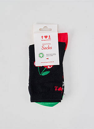 Chaussettes imprimé fantaisie noir BLUTSGESCHWISTER femme