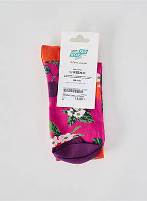 Chaussettes imprimé fantaisie rose BLUTSGESCHWISTER femme