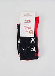 Chaussettes imprimé fantaisie rouge BLUTSGESCHWISTER femme