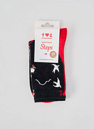 Chaussettes imprimé fantaisie rouge BLUTSGESCHWISTER femme