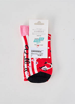 Chaussettes imprimé fantaisie rose BLUTSGESCHWISTER femme