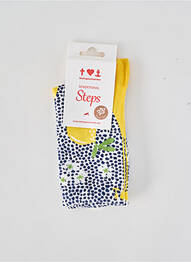 Chaussettes imprimé fantaisie jaune BLUTSGESCHWISTER femme
