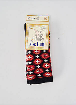 Chaussettes imprimé fantaisie noir KING LOUIE femme