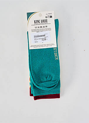 Chaussettes imprimé fantaisie vert KING LOUIE femme