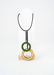 Collier fermeture fermoir mousqueton vert THIERRY JOO femme
