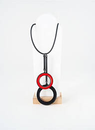 Collier fermeture fermoir mousqueton rouge THIERRY JOO femme