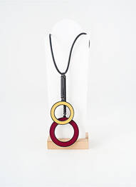 Collier fermeture fermoir mousqueton violet THIERRY JOO femme