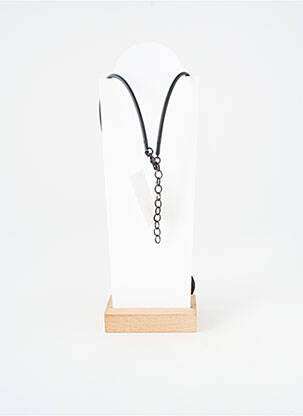 Collier fermeture fermoir mousqueton violet THIERRY JOO femme