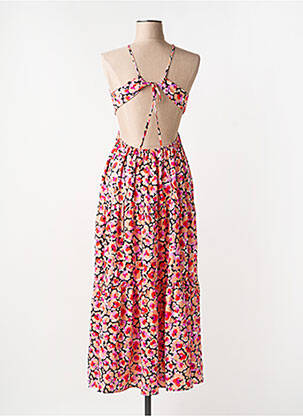 Robe longue imprimé fantaisie fines bretelles rouge ANDY & LUCY femme