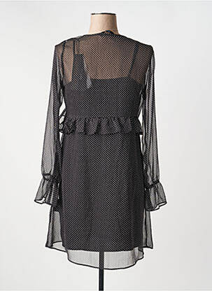 Robe mi-longue coupe fluide manches longues noir SCHOOL RAG femme